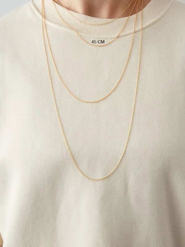 Gold chain (18K goldplated) - 45 cm