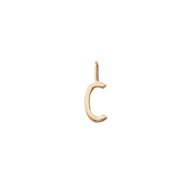 Letter 10mm for initial necklace A-Z (18K Goldplated) - C