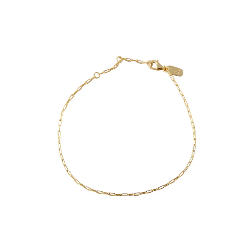 Square Link Bracelet (Gold Plated) 